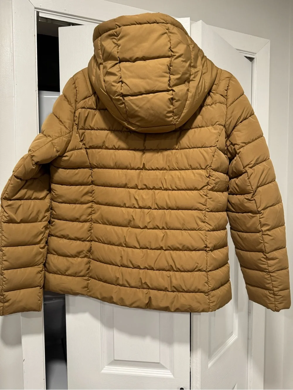 Michael Kors Quilted Hooded Puffer Jacket - Camel